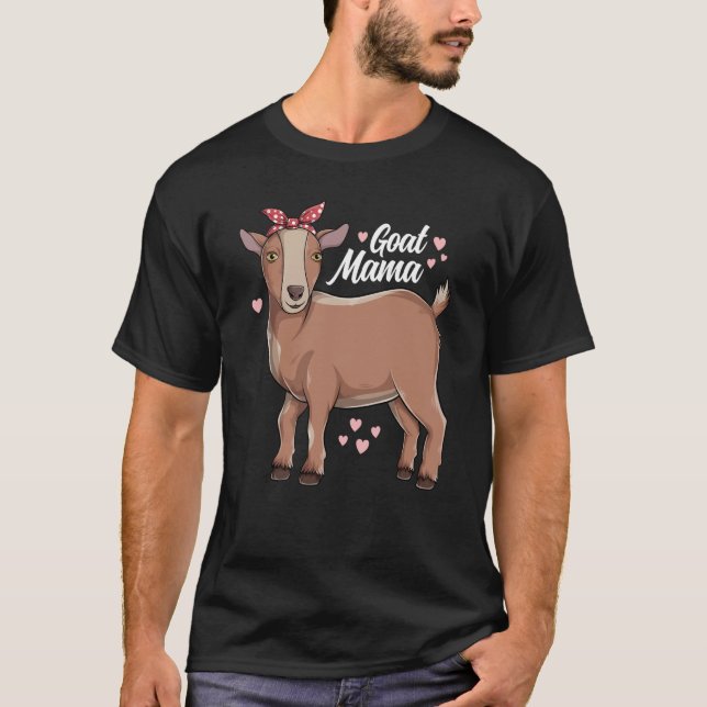 Goat Mama Cute Farm Animal Goats Girls Women T-Shirt (Front)