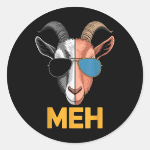 Goat Meh Funny Goat Lover Farmer Gift Classic Round Sticker