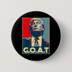 Goat Middle Finger Election 2024 Republican Poster 6 Cm Round Badge