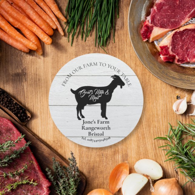 goat milk farm marketing produce goat milk classic round sticker (Creator Uploaded)