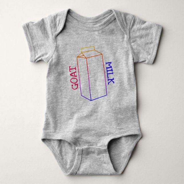 Goat Milk Onsie Baby Bodysuit (Front)