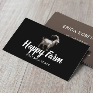 Goat Milk Soap Cute Farm Animal Black Handmade Business Card