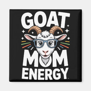 Goat Mom Energy Gles Spectacle Fun Comfort Colors Magnet