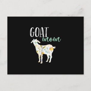 Goat Mum Floral Pet Goat Owner Holiday Postcard