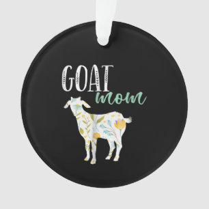 Goat Mum Floral Pet Goat Owner Ornament