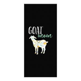 Goat Mum Floral Pet Goat Owner Rack Card