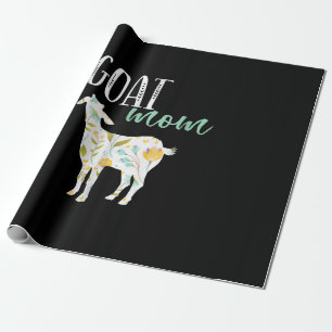 Goat Mum Floral Pet Goat Owner Wrapping Paper