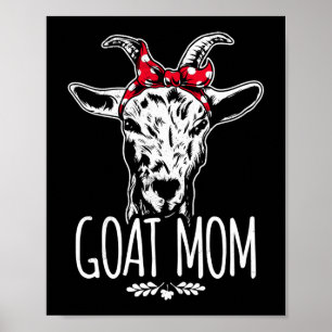 Goat Mum Mama Bandanna Poster