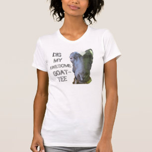 Goat "MY AWESOME GOAT-TEE" Womens Casual Scoop Tee