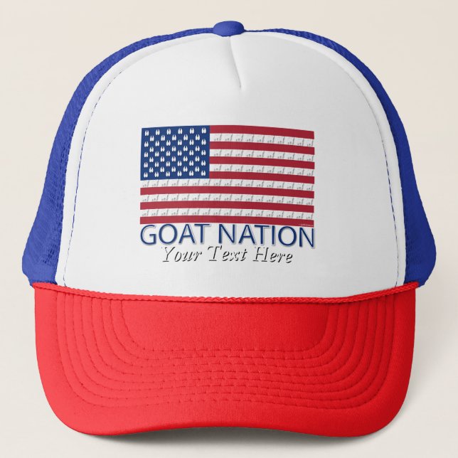 GOAT NATION The American Goat  GetYerGoat™ Trucker Hat (Front)