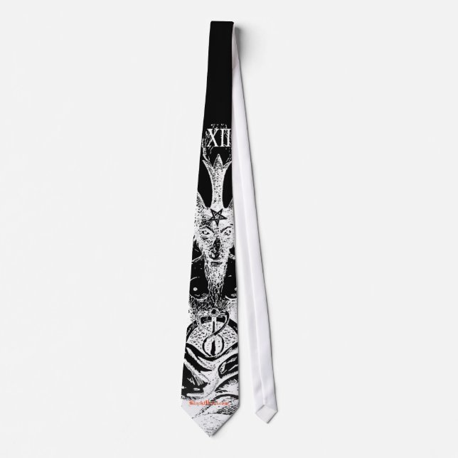 Goat of Mendes Black Neck Tie Design #2 (Front)