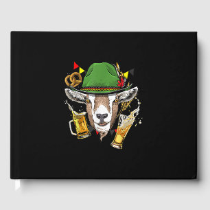 Goat Oktoberfest Lederhosen Costume Gift Guest Book
