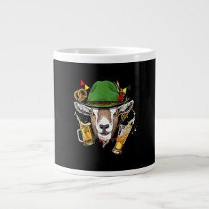 Goat Oktoberfest Lederhosen Costume Gift Large Coffee Mug