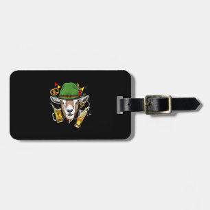 Goat Oktoberfest Lederhosen Costume Gift Luggage Tag