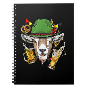 Goat Oktoberfest Lederhosen Costume Gift Notebook