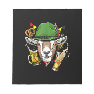 Goat Oktoberfest Lederhosen Costume Gift Notepad