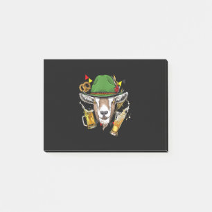 Goat Oktoberfest Lederhosen Costume Gift Post-it Notes