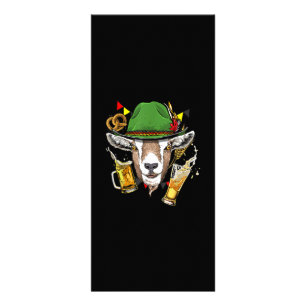 Goat Oktoberfest Lederhosen Costume Gift Rack Card
