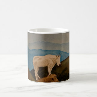 Goat on a mountain coffee mug