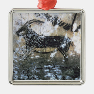 Goat or Chamois, rock painting in the Black Room, Metal Ornament