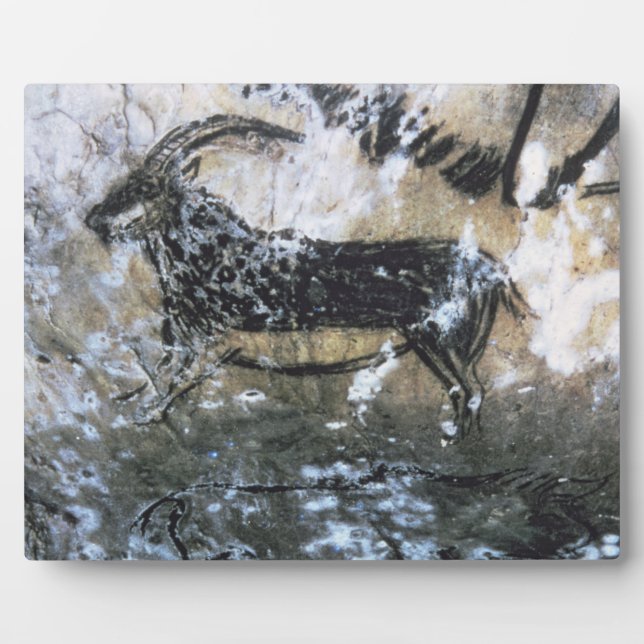 Goat or Chamois, rock painting in the Black Room, Plaque (Front)