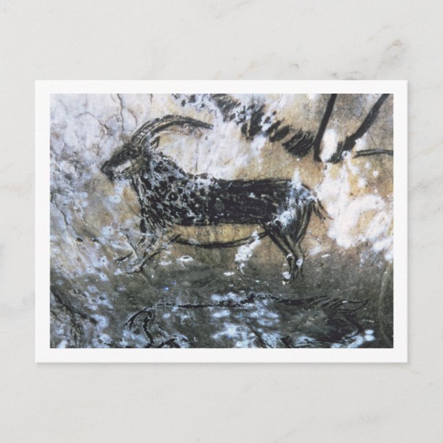 Goat or Chamois, rock painting in the Black Room, Postcard (Front)