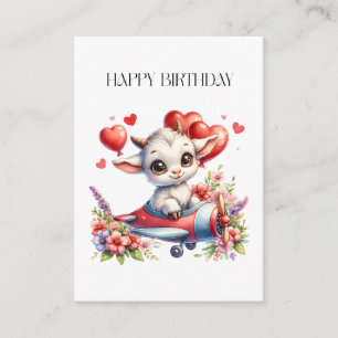 Goat Pilot Birthday Enclosure Card
