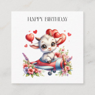 Goat Pilot Birthday Enclosure Card