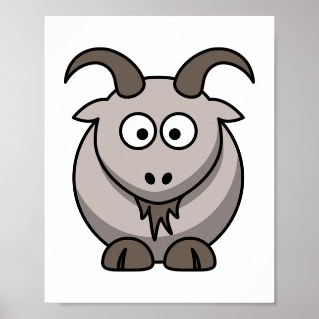 Goat Print - Cartoon Image - Poster (Front)