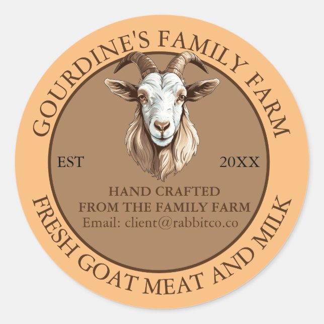 Goat Products Custom Label Sticker (Front)