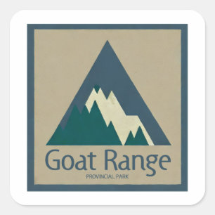 Goat Range Provincial Park Rustic Square Sticker
