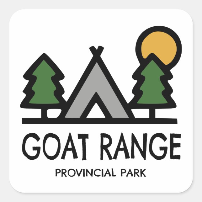 Goat Range Provincial Park Square Sticker (Front)