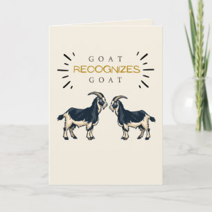 'GOAT Recognises GOAT' Funny Dad Birthday Card