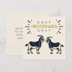 'GOAT Recognises GOAT' Funny Dad Birthday Cream Card