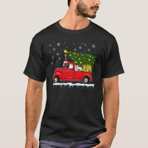 Goat Red Car Truck Christmas Tree Santa Xmas Goat T-Shirt