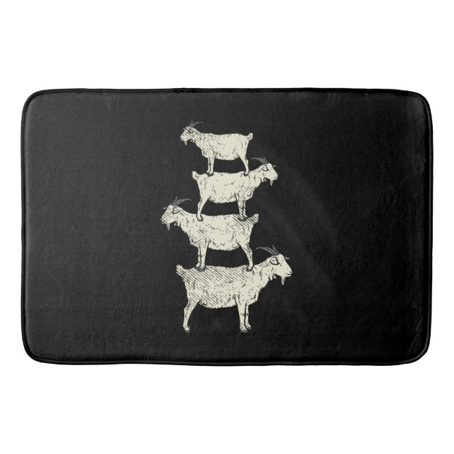 Goat Retro Bath Mat (Front)