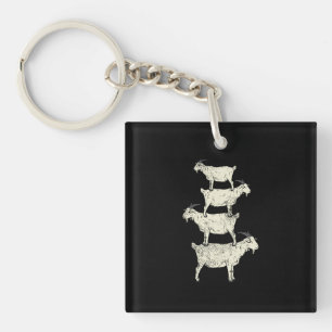 Goat Retro Key Ring