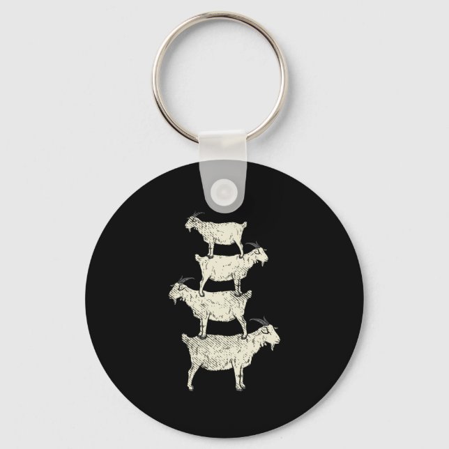 Goat Retro Key Ring (Front)