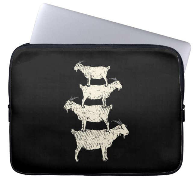 Goat Retro Laptop Sleeve (Front)