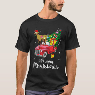 Goat Rides Red Truck Christmas Pajama T-Shirt