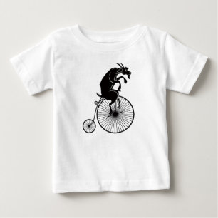 Goat Riding a Penny Farthing Bike Baby T-Shirt