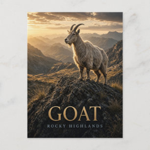 Goat Rocky Highlands Wildlife ANIMAL Postcard