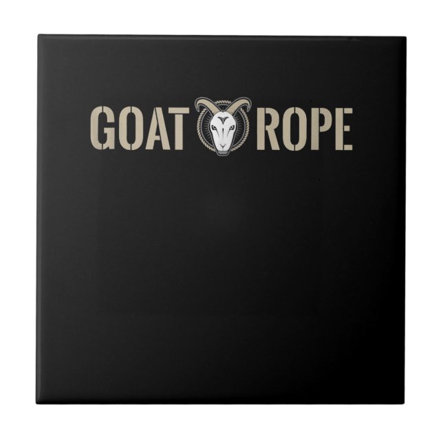 Goat Rope Goat Decoration Goat Gift Ceramic Tile (Front)