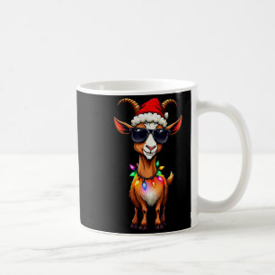 Goat Santa Hat Lights Christmas Cute Xmas Pajama  Coffee Mug