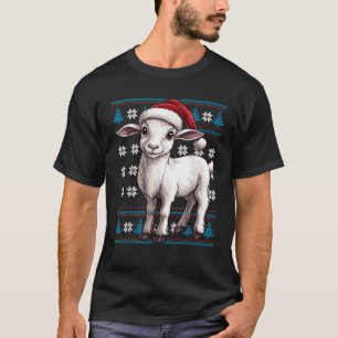 Goat Santa Hat Ugly Christmas Sweater Goat Lovers
