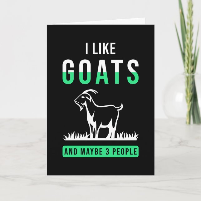 Goat Saying Funny Card (Front)