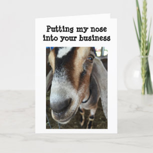 GOAT SAYS HAPPY HOLIDAY TO YOUNG/YOUNG AT HEART CARD