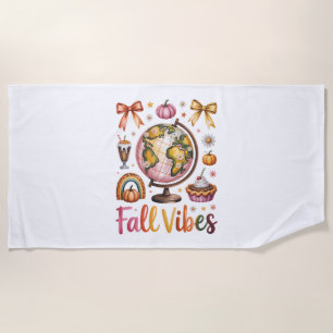 Goat Shirt Country Pumpkin Beach Towel