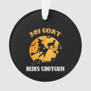 Goat Shotgun Scary Halloween Ornament