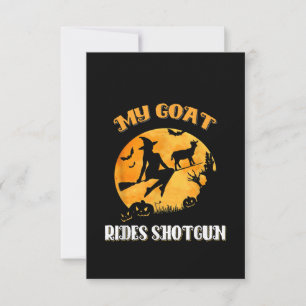 Goat Shotgun Scary Halloween Thank You Card